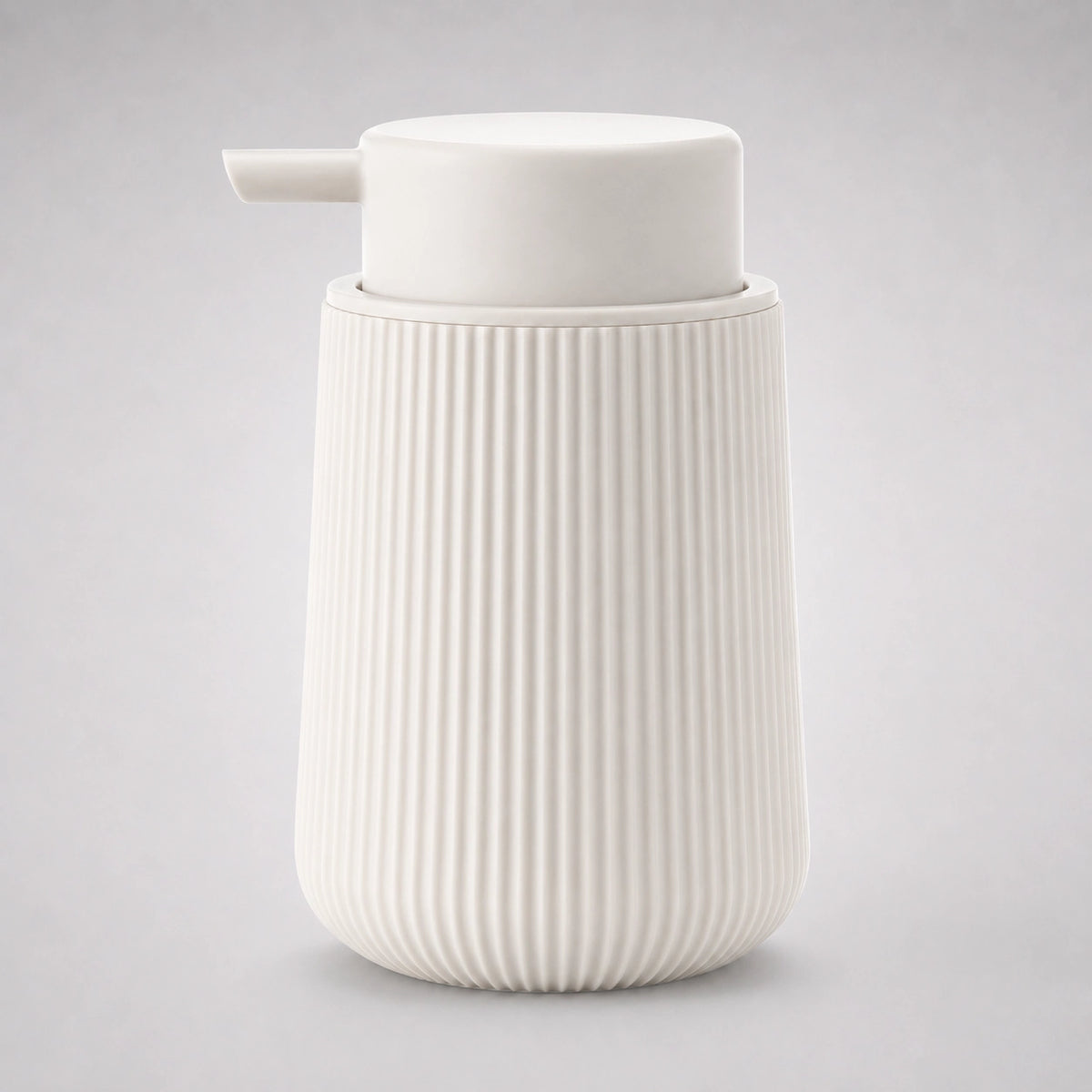 Distributeur de savon mousse rayé beige 320 ml - Savena - photo 1