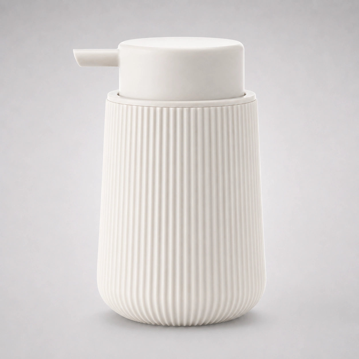 Distributeur de savon mousse rayé beige 320 ml - Savena - photo 1