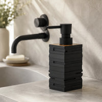 Distributeur de savon noir mat finition bois de teck - Savena - photo 6