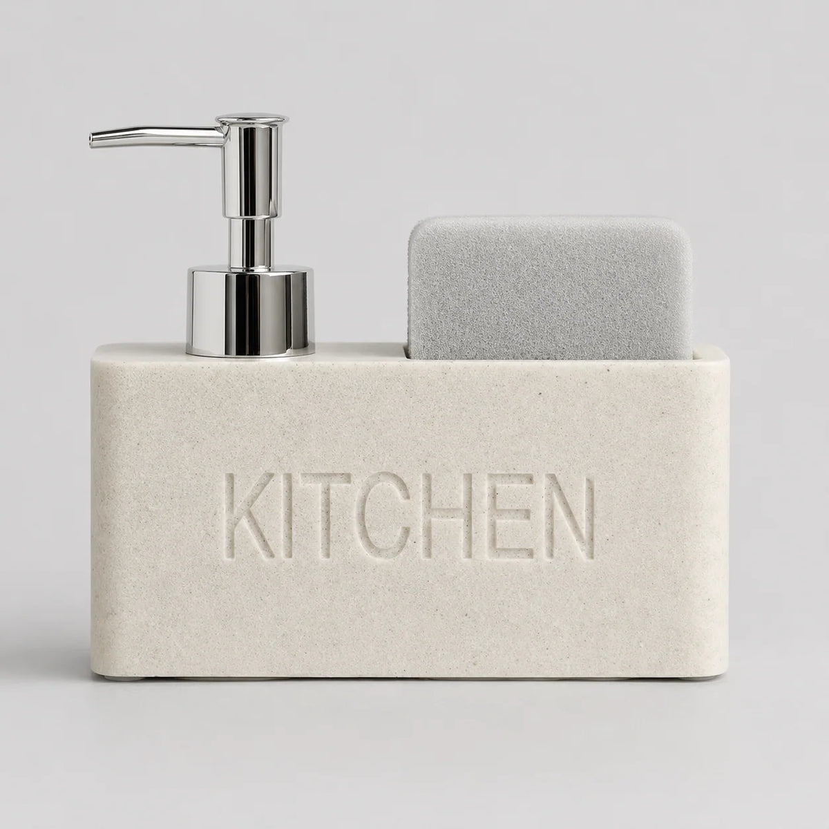 Set distributeur de savon cuisine effet pierre sable jaune - Savena - photo 1