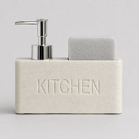 Set distributeur de savon cuisine effet pierre sable jaune - Savena - photo 1