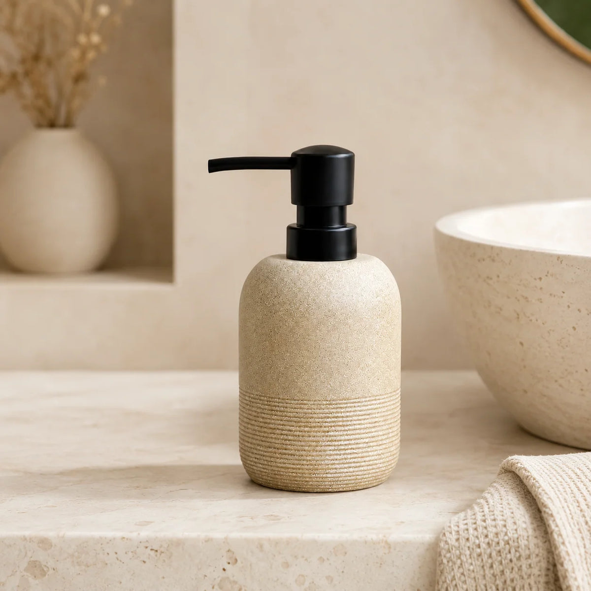 Distributeur de savon rechargeable marron pour cuisine, salle de bain et douche - Savena - photo 2