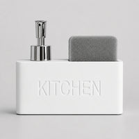 Set distributeur de savon cuisine effet pierre blanc uni - Savena - photo 1