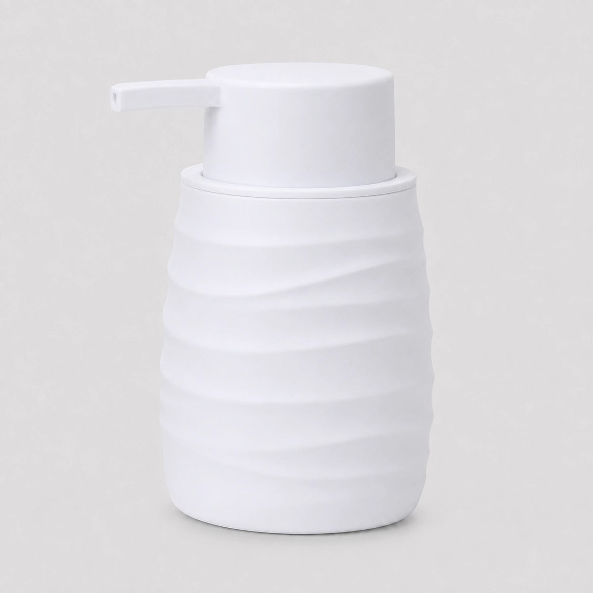 Distributeur de savon rayé mat blanc 230 ml - Savena - photo 1