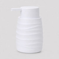 Distributeur de savon rayé mat blanc 230 ml - Savena - photo 1