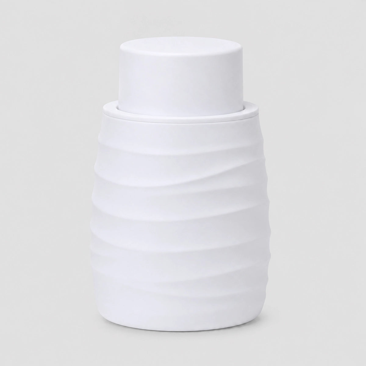 Distributeur de savon rayé mat blanc 230 ml - Savena - photo 4