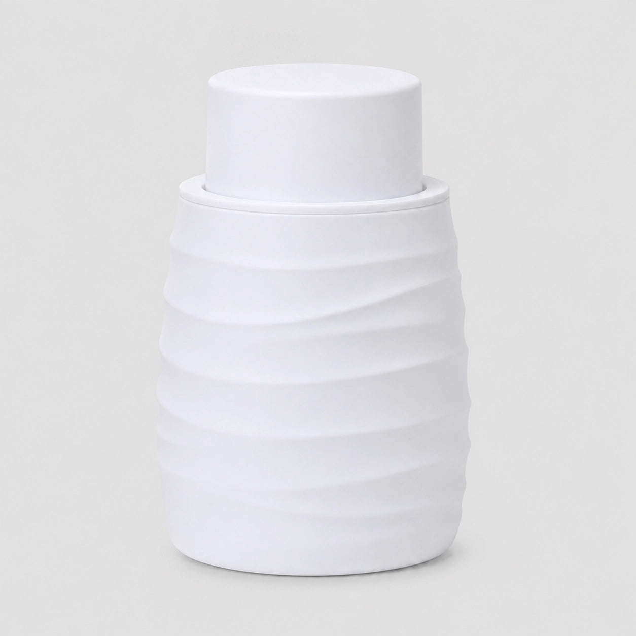 Distributeur de savon rayé mat blanc 230 ml - Savena - photo 4