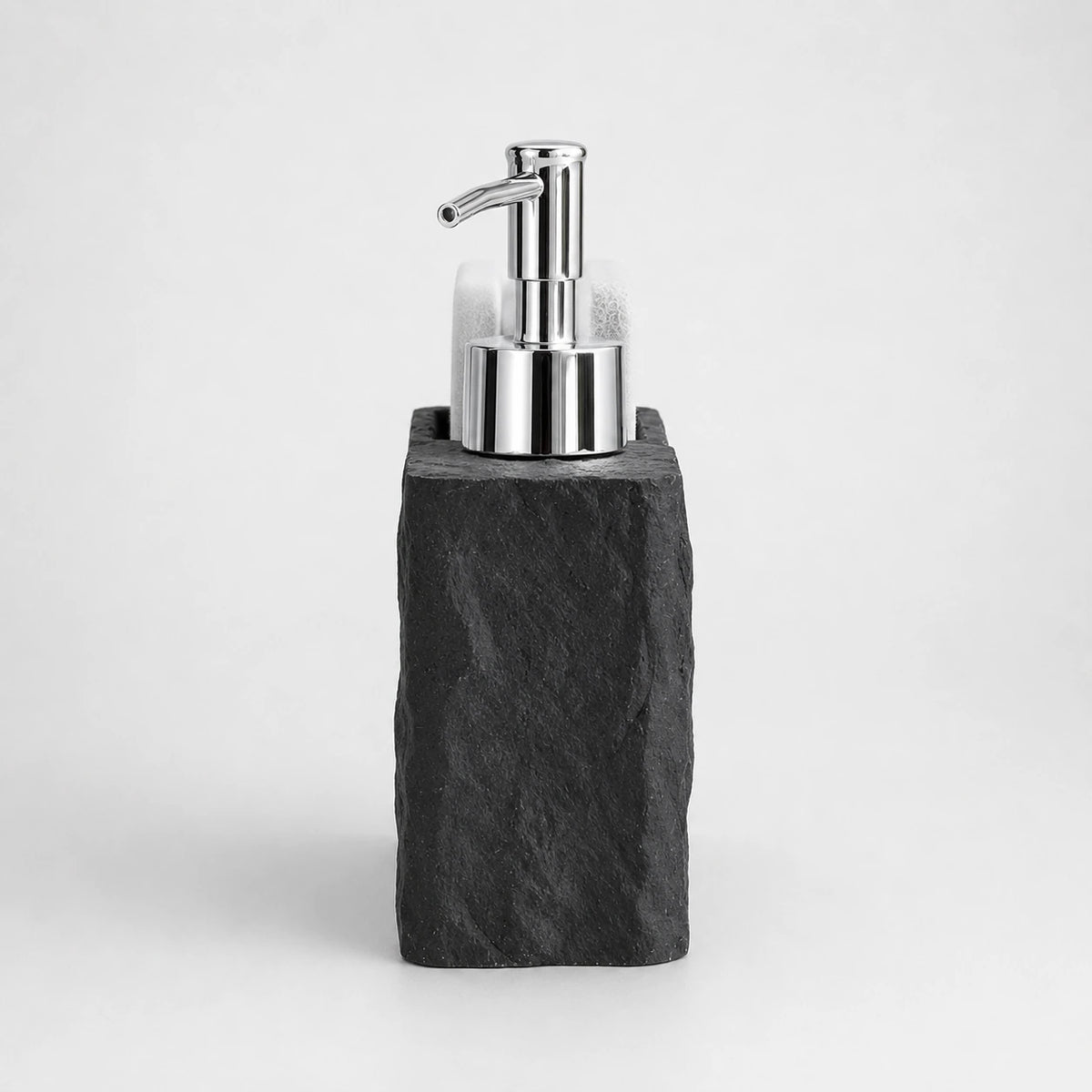 Distributeur de savon cuisine effet pierre noire avec porte-éponge - Savena - photo 4