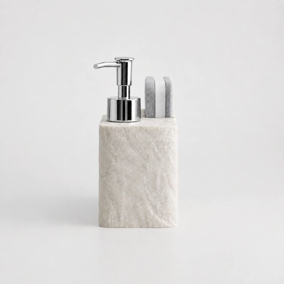 Distributeur de savon cuisine effet pierre jaune avec porte-éponge - Savena - photo 4