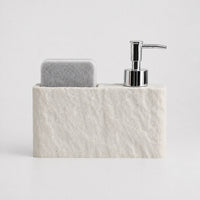 Distributeur de savon cuisine effet pierre jaune avec porte-éponge - Savena - photo 3