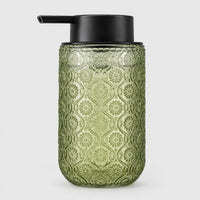 Distributeur de savon mousse en verre vintage gravé vert 400 ml - Savena - photo 1