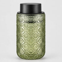 Distributeur de savon mousse en verre vintage gravé vert 400 ml - Savena - photo 4