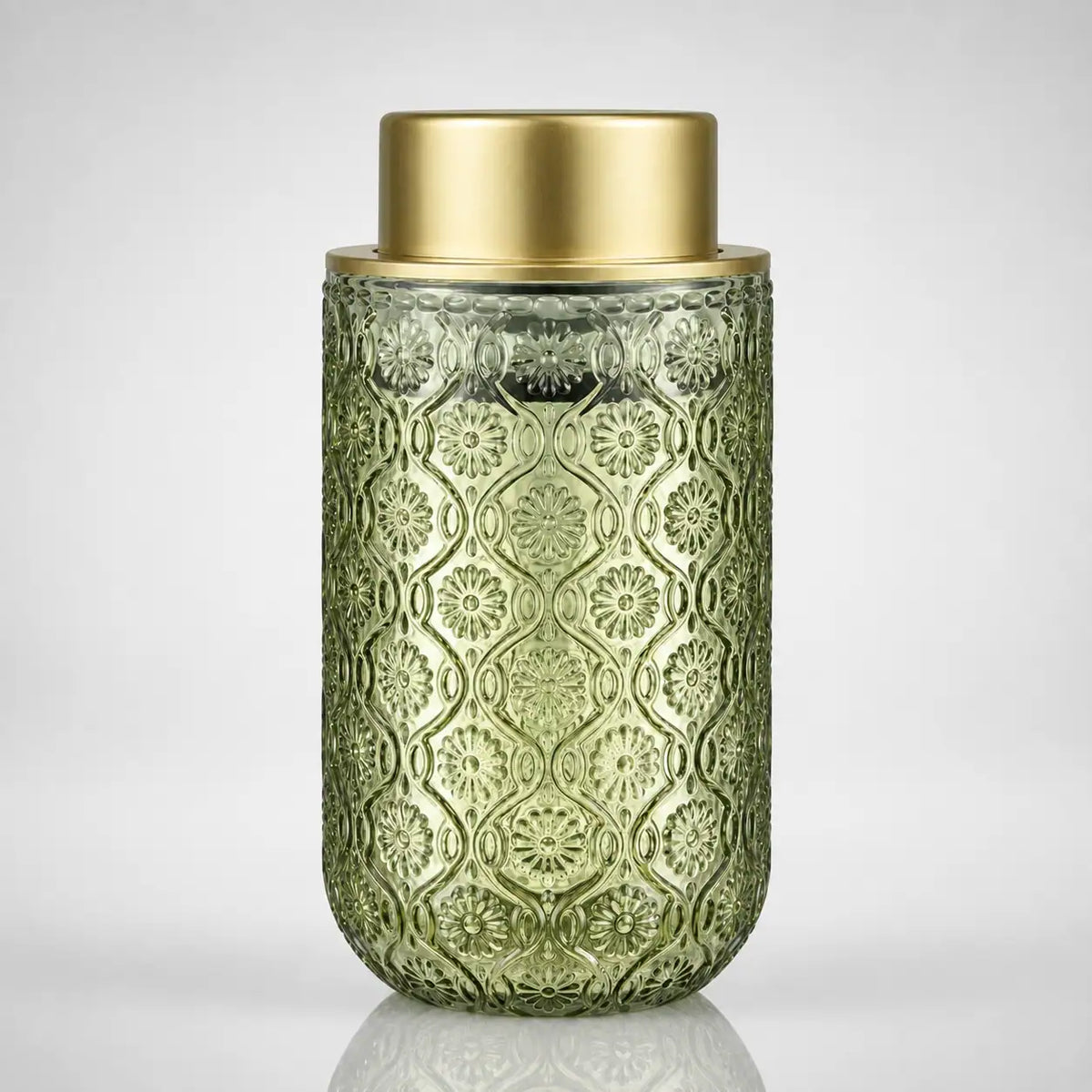 Distributeur de savon mousse en verre vintage gravé doré 400 ml - Savena - photo 4