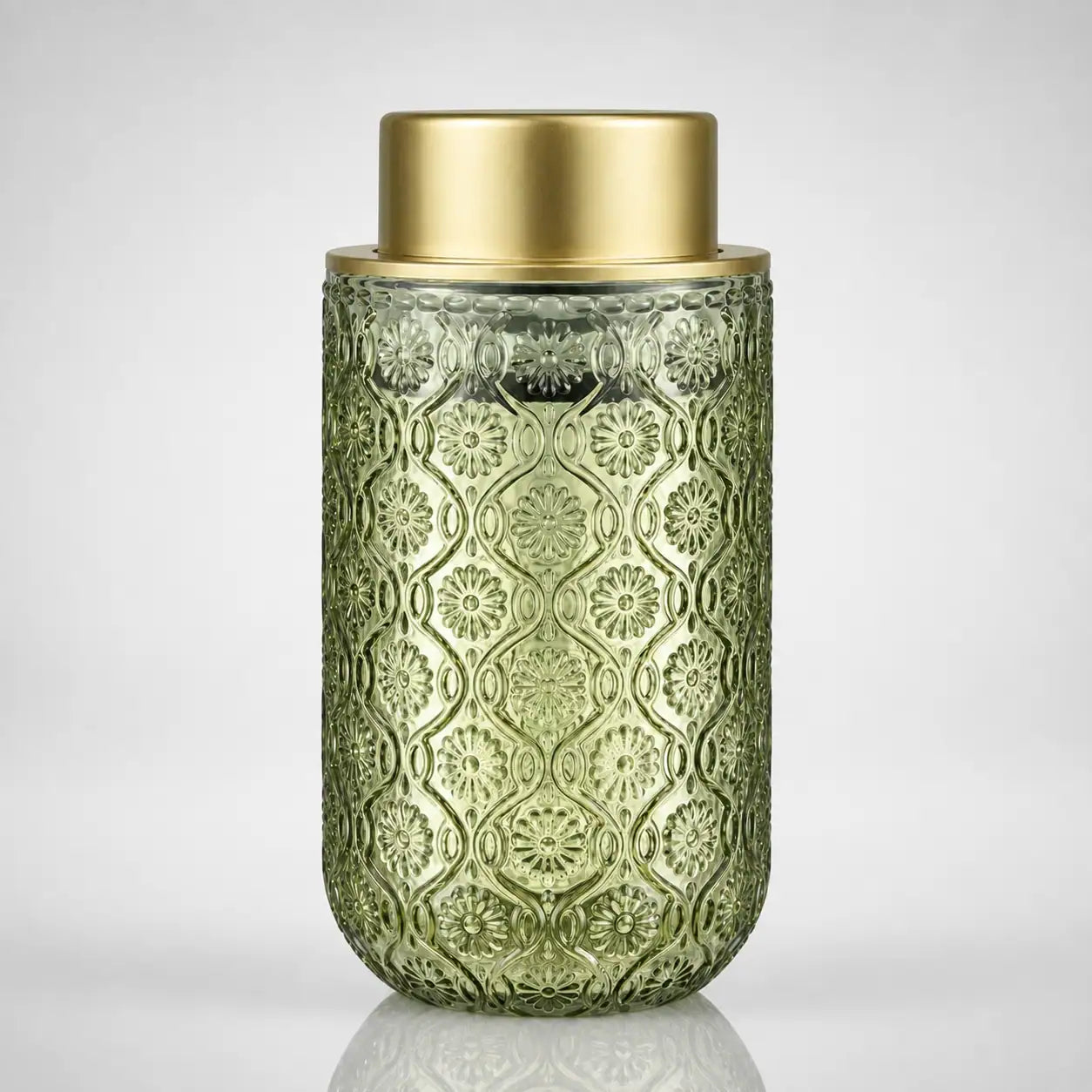 Distributeur de savon mousse en verre vintage gravé doré 400 ml - Savena - photo 4