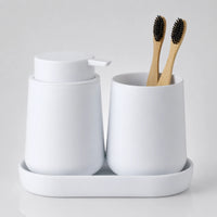 Set salle de bain 3 pièces blanc minimaliste 320 ml - Savena - photo 1
