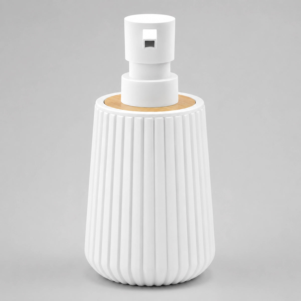 Distributeur de savon rayé finition bambou blanc 250 ml - Savena - photo 4