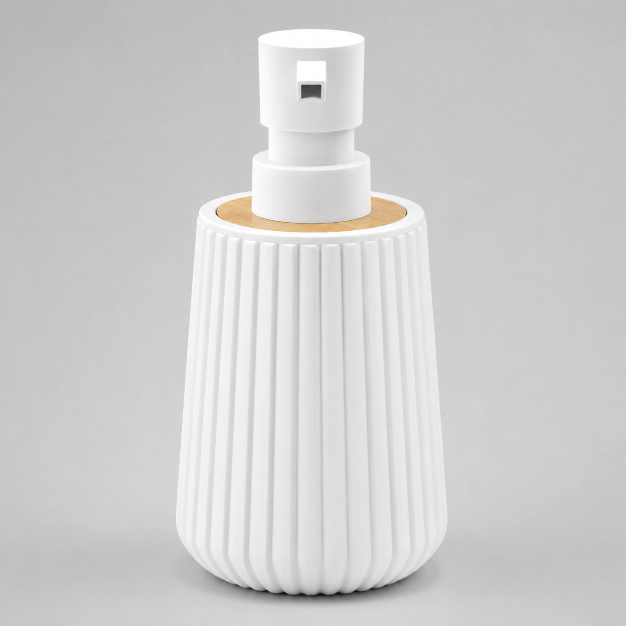 Distributeur de savon rayé finition bambou blanc 250 ml - Savena - photo 4