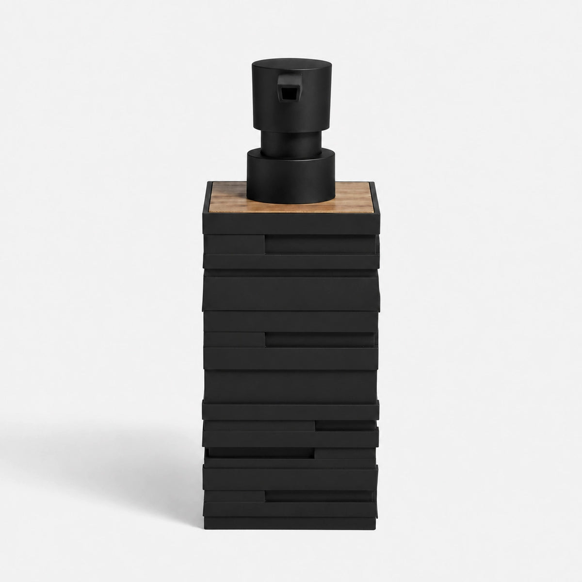 Distributeur de savon noir mat finition bois de teck - Savena - photo 3