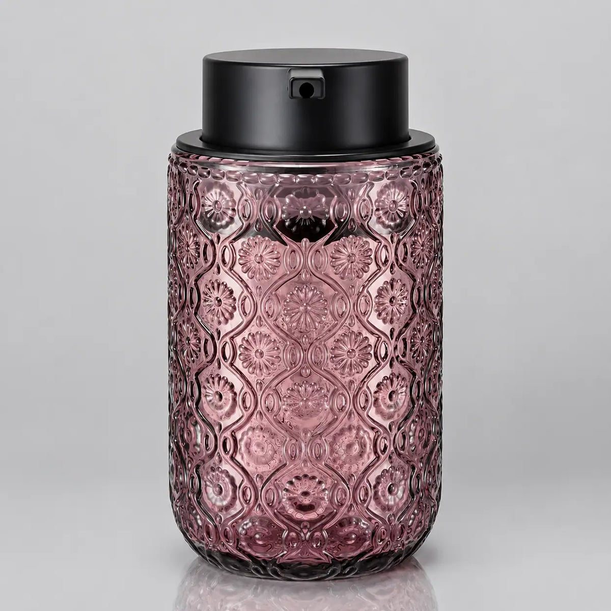 Distributeur de savon mousse en verre vintage gravé rose 400 ml - Savena - photo 3