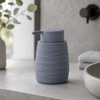 Distributeur de savon rayé design moderne gris clair 230 ml - Savena - photo 2