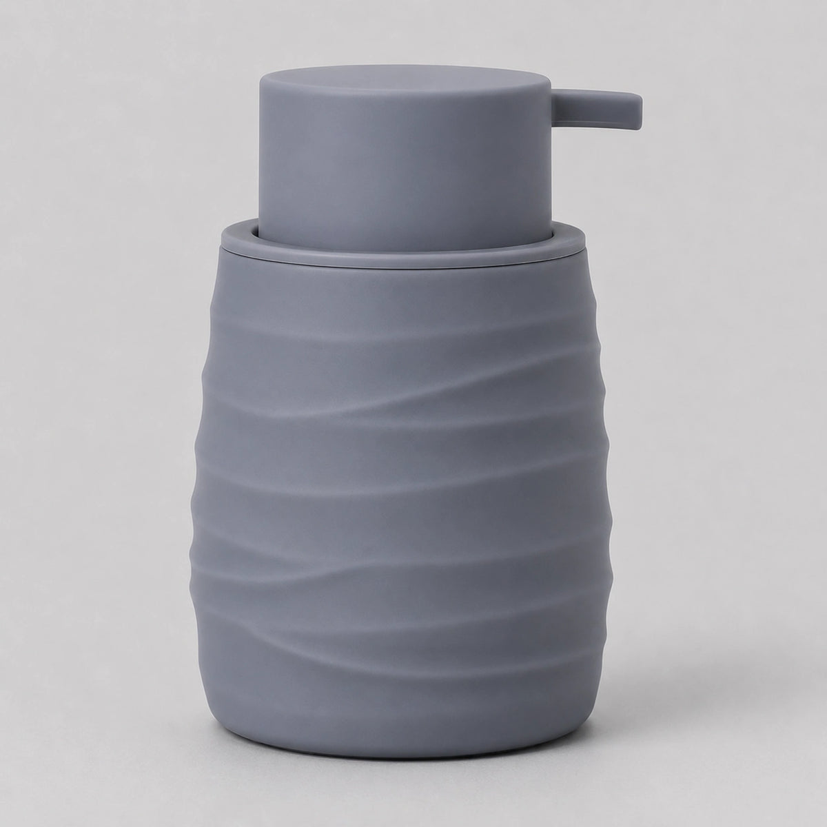 Distributeur de savon rayé design moderne gris clair 230 ml - Savena - photo 3