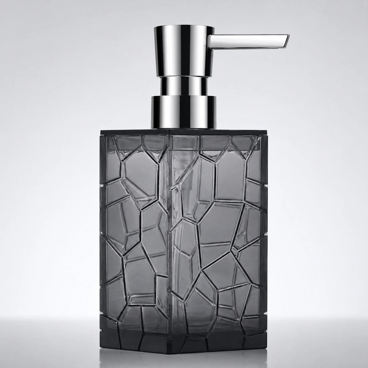 Distributeur de savon acrylique transparent anti-rouille noir 320 ml - Savena - photo 3