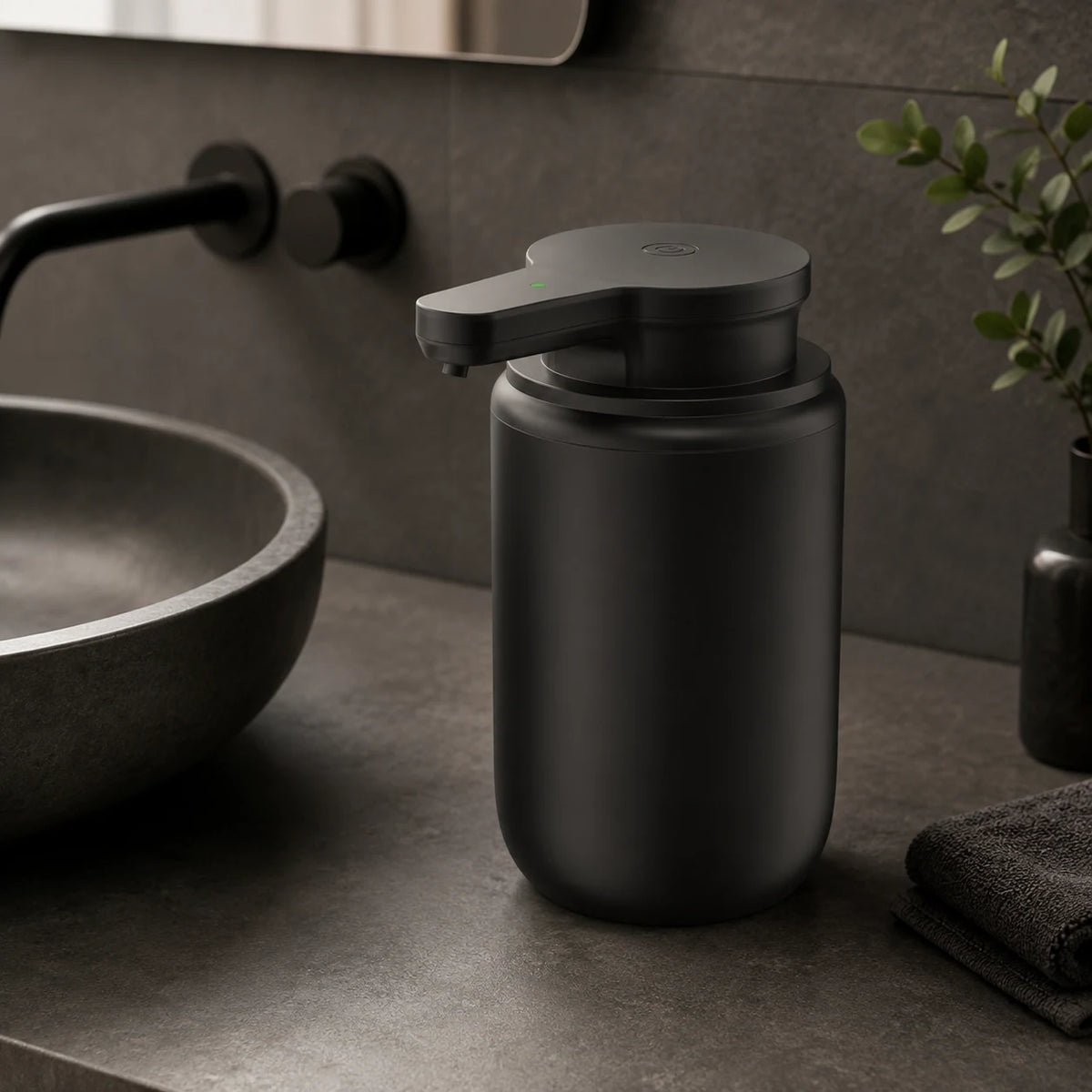 Distributeur de savon mousse automatique noir IPX5 USB-C 300 ml - Savena - photo 2