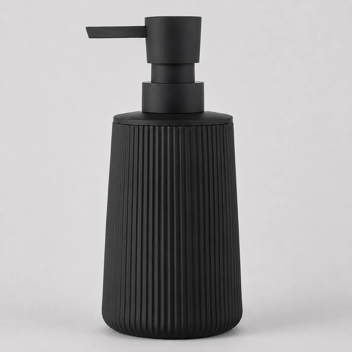 Distributeur de savon rayé mat noir 250 ml - Savena - photo 1