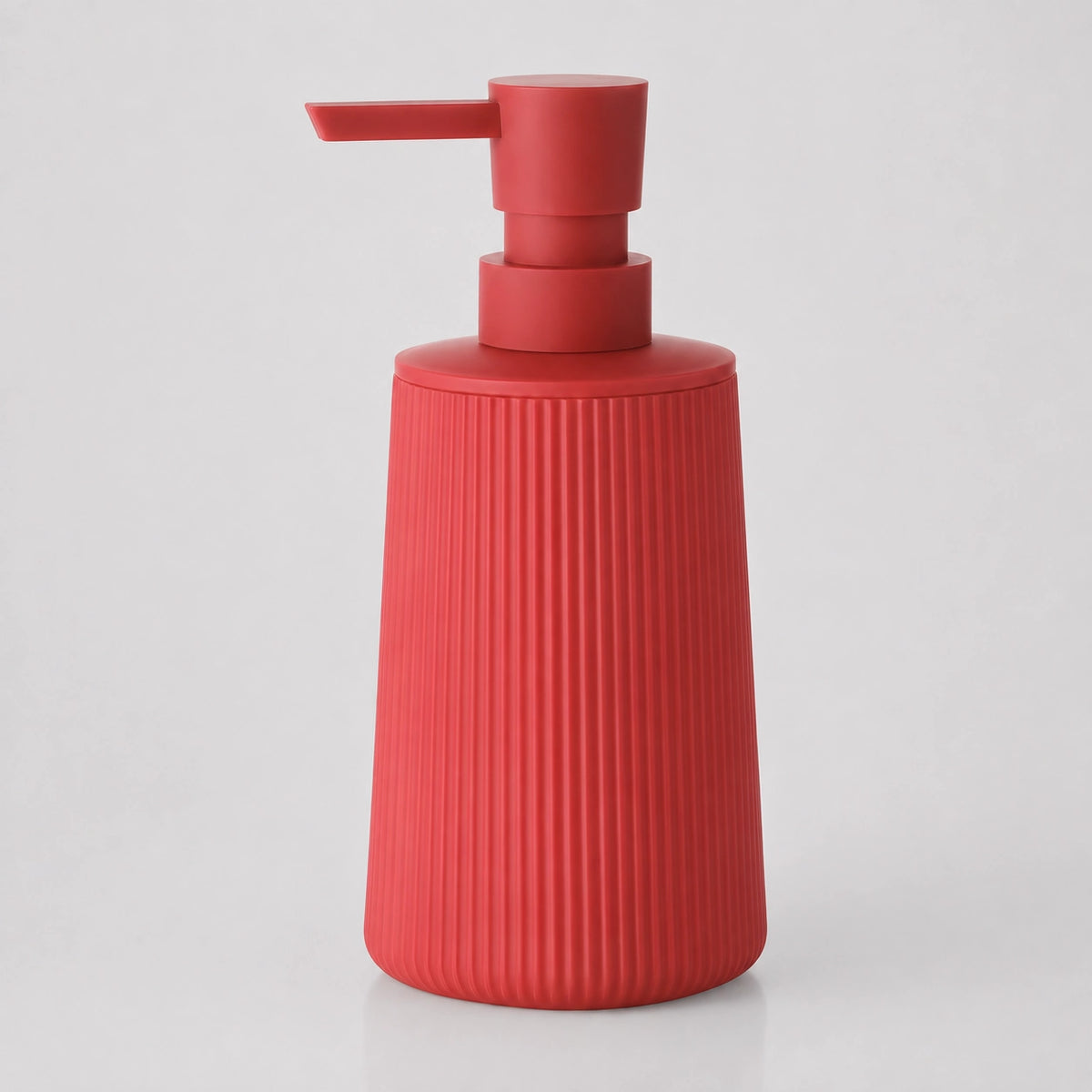 Distributeur de savon rayé mat rouge 250 ml - Savena - photo 1