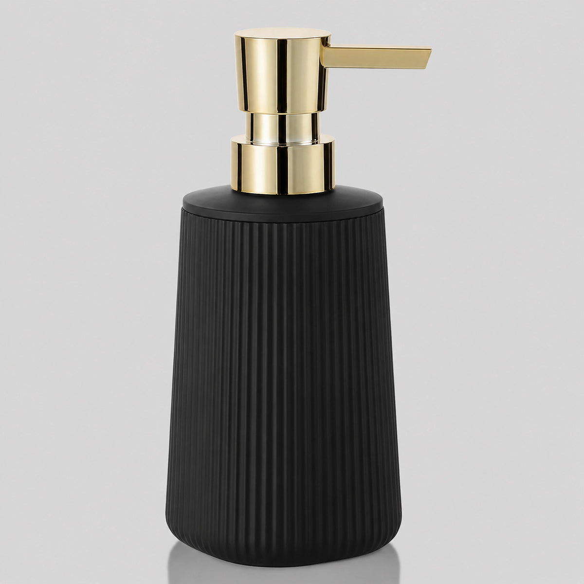 Distributeur de savon rayé mat noir doré 250 ml - Savena - photo 4