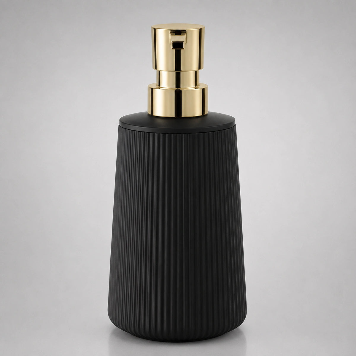 Distributeur de savon rayé mat noir doré 250 ml - Savena - photo 3