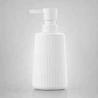 Distributeur de savon rayé mat blanc 250 ml - Savena - photo 1