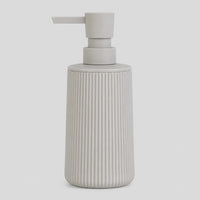 Distributeur de savon rayé mat beige 250 ml - Savena - photo 1