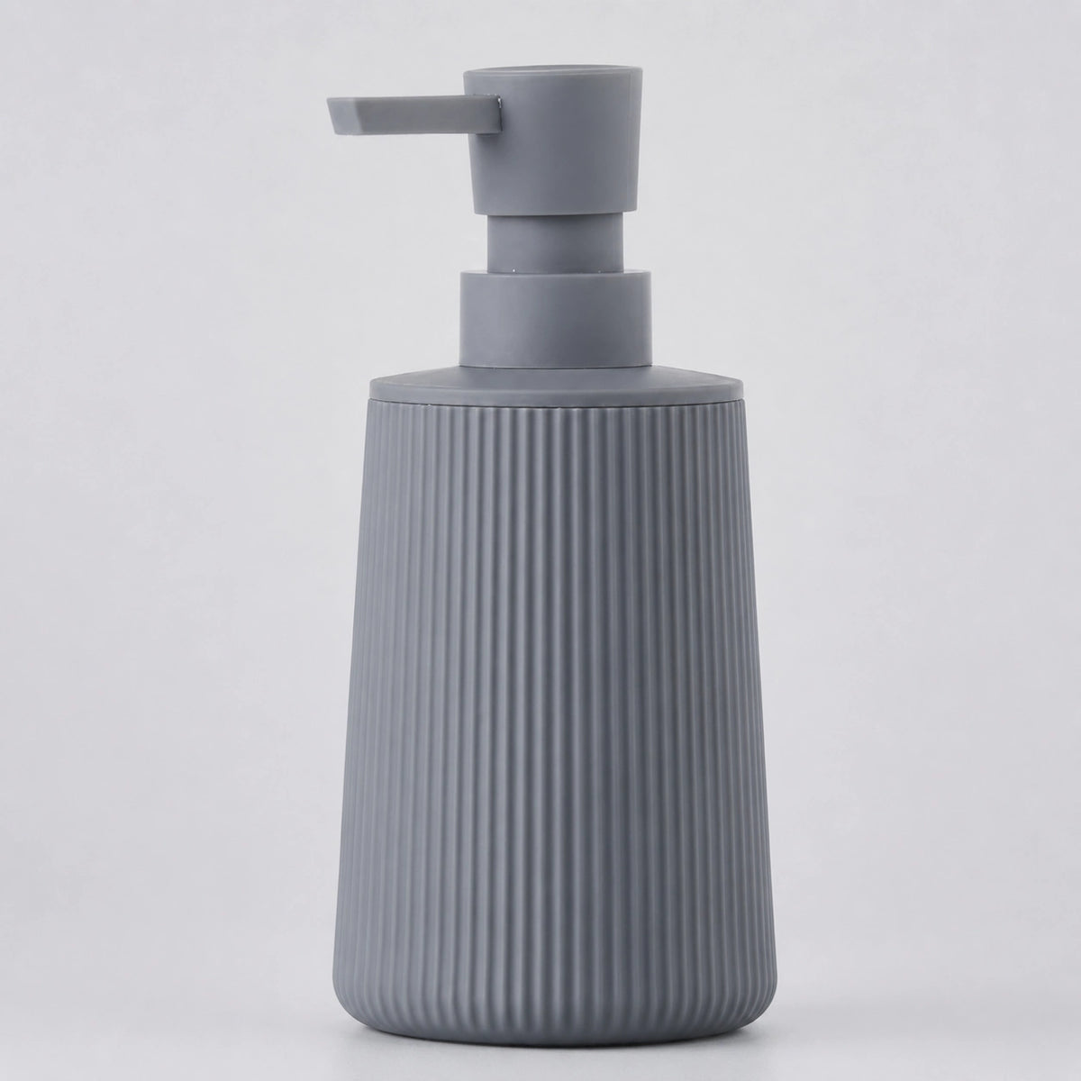 Distributeur de savon rayé mat gris clair 250 ml - Savena - photo 1