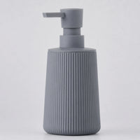 Distributeur de savon rayé mat gris clair 250 ml - Savena - photo 1