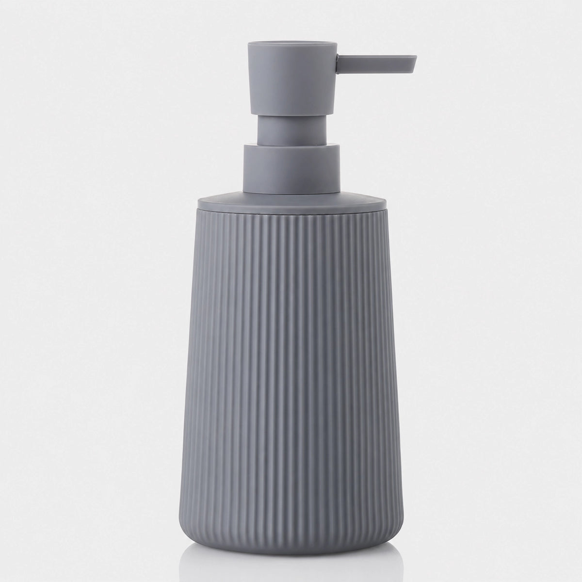 Distributeur de savon rayé mat gris clair 250 ml - Savena - photo 3