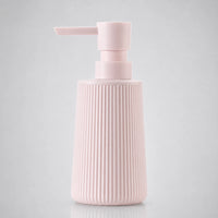 Distributeur de savon rayé mat rose 250 ml - Savena - photo 1