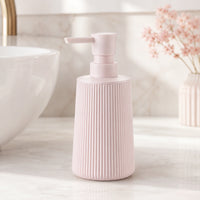 Distributeur de savon rayé mat rose 250 ml - Savena - photo 2