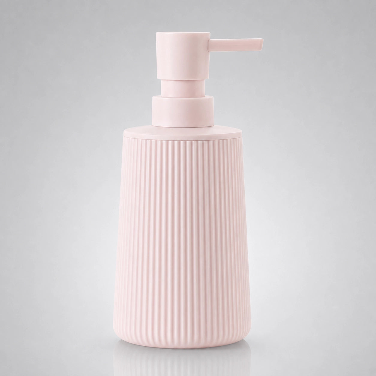 Distributeur de savon rayé mat rose 250 ml - Savena - photo 4