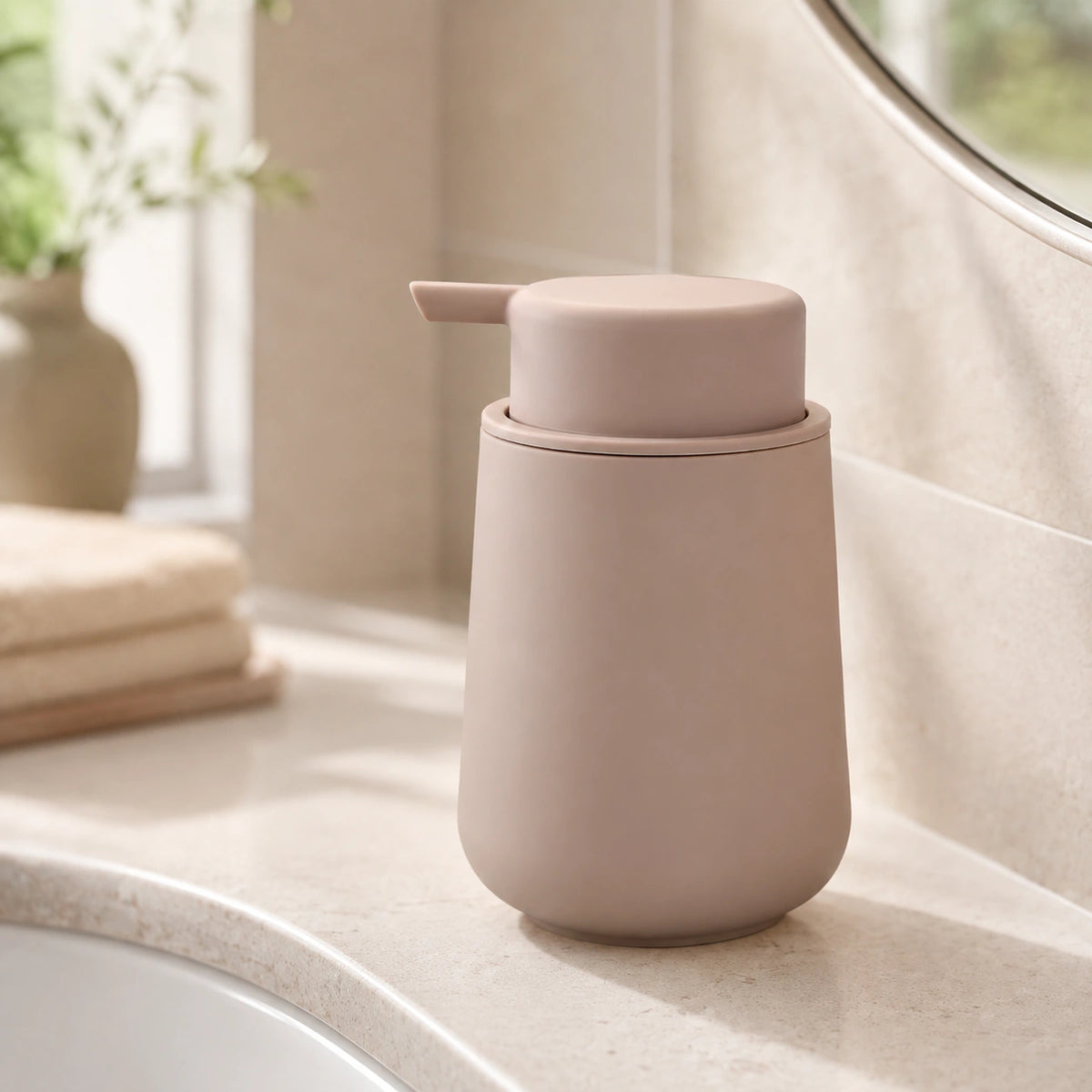 Distributeur de savon mousse minimaliste rose 320 ml - Savena - photo 2
