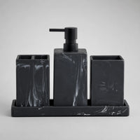 Set salle de bain 4 pièces effet marbre noir - Savena - photo 1