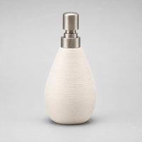 Distributeur de savon céramique rétro blanc à pompe poussoir - modèle court - Savena - photo 4