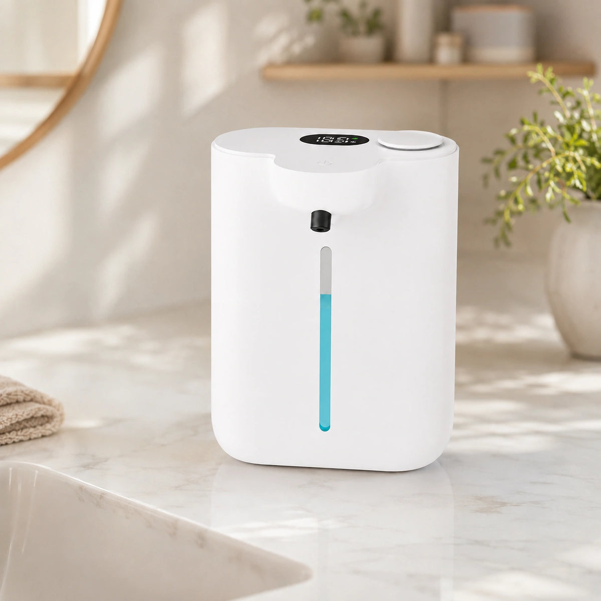 Distributeur de savon automatique blanc écran LED 500 ml - Savena - photo 3