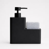 Distributeur de savon vaisselle noir 450 ml avec porte-éponge - Savena - photo 1