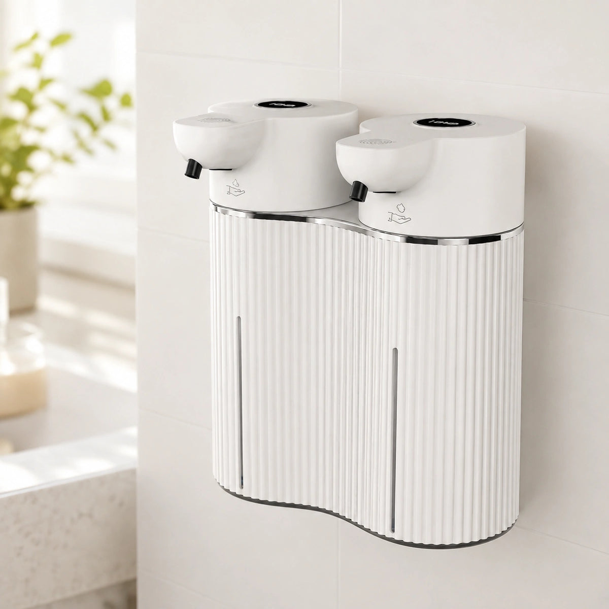 Distributeur électrique de savon double tête sans contact pour lavage des mains