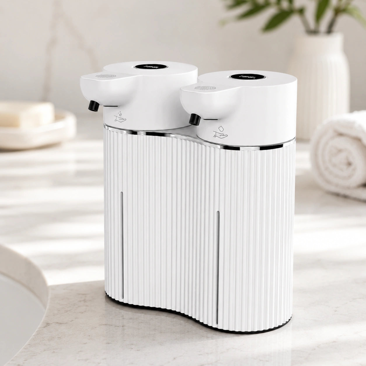 Distributeur électrique de savon double tête sans contact pour lavage des mains