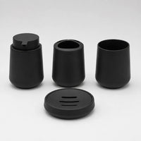 Set salle de bain 4 pièces noir mat avec distributeur de savon et accessoires - Savena - photo 1