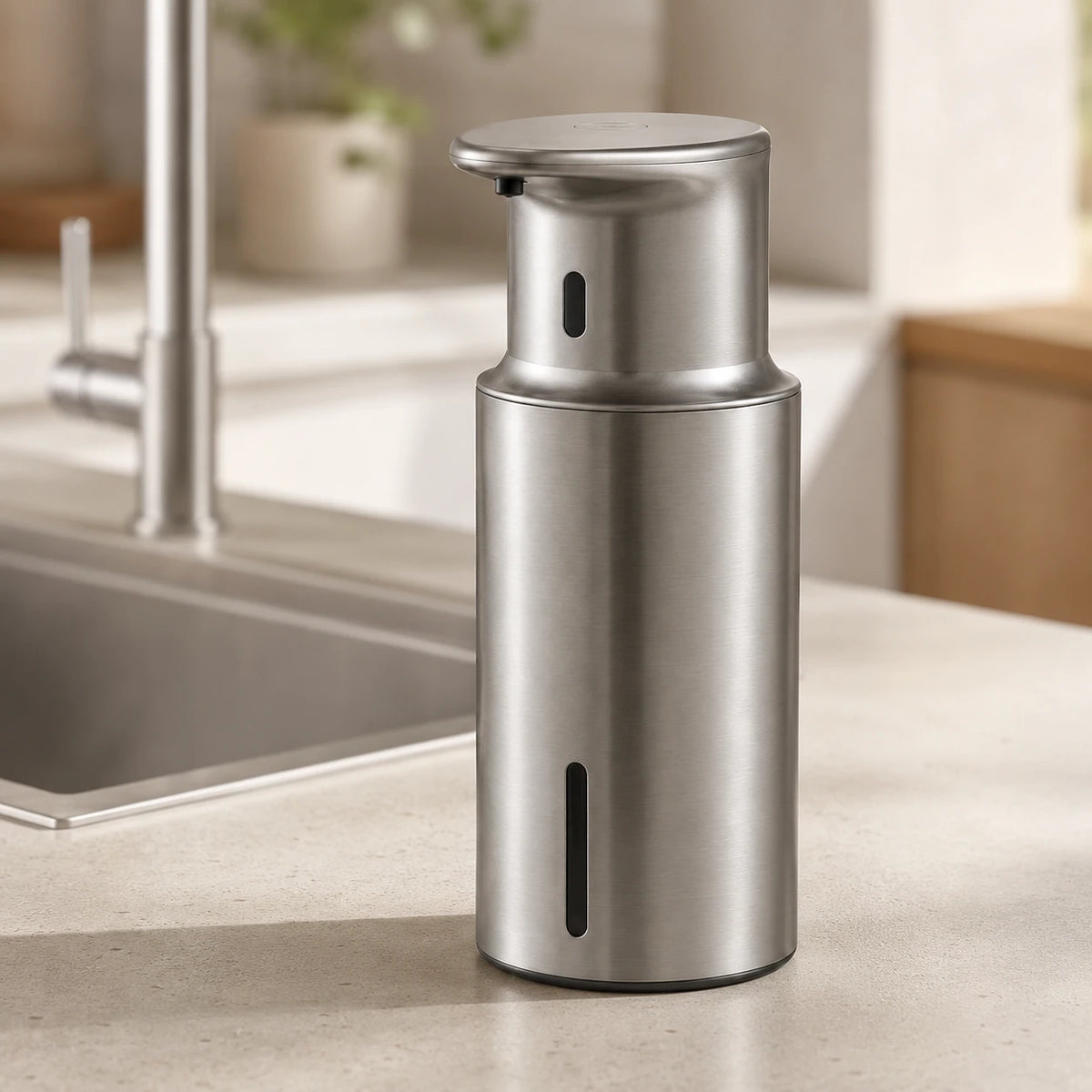 Distributeur de savon cuisine inox 480 ml argenté à capteur intelligent - Savena - photo 2
