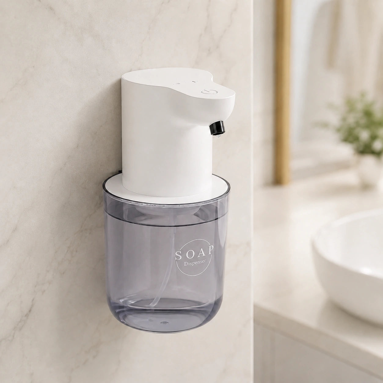 Distributeur mural automatique de savon mousse 500 ml blanc - modèle 2 - Savena - photo 2