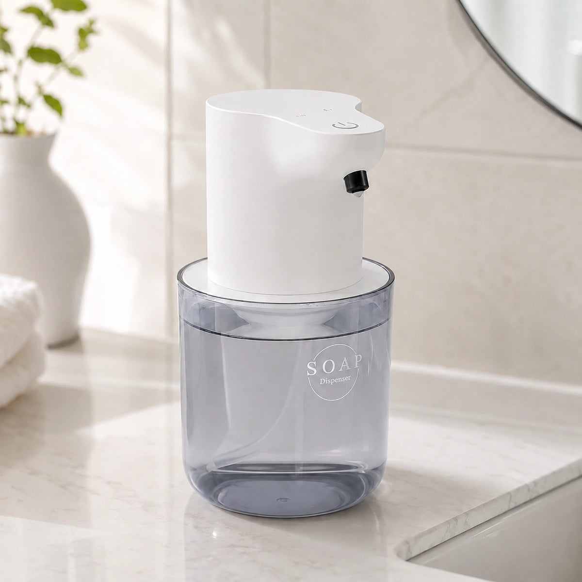 Distributeur mural automatique de savon mousse 500 ml blanc - modèle 2 - Savena - photo 3
